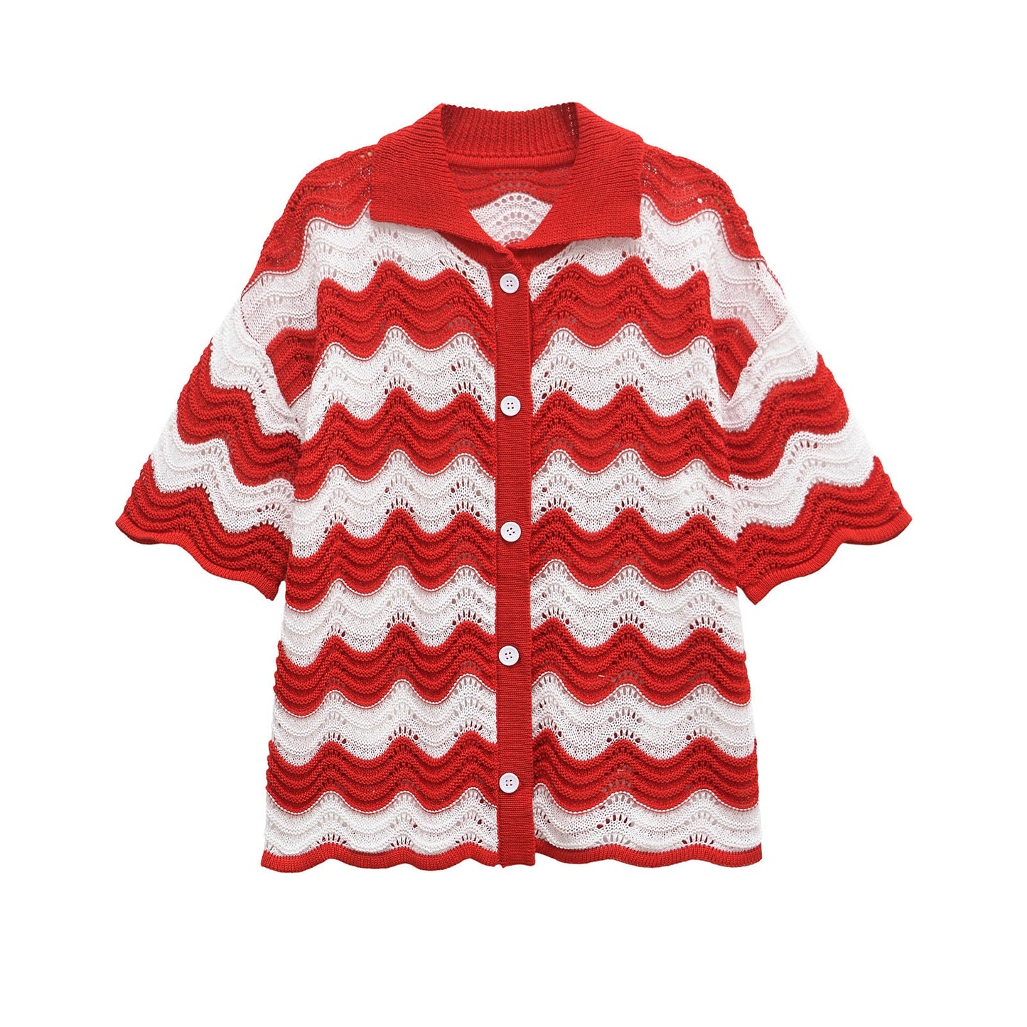 Women's Wave Pattern Knit Cardigan berg-feldt