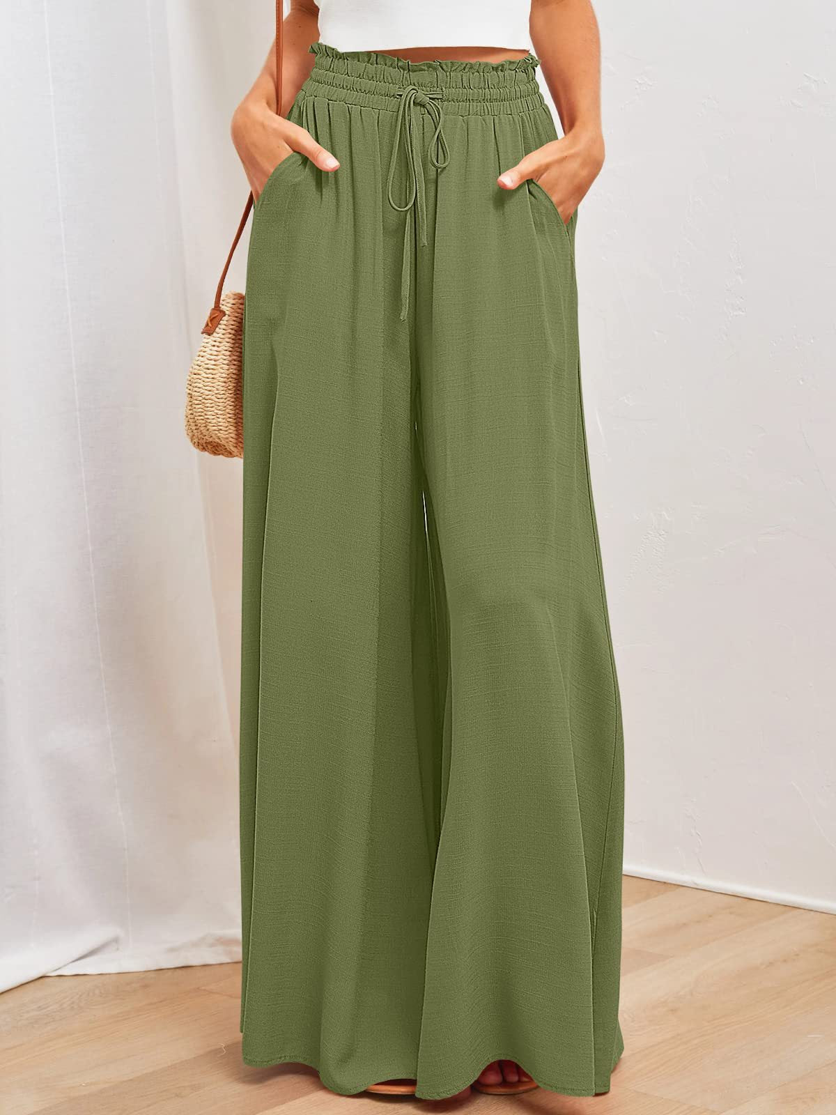 Weite Damen-Palazzohose mit Gummizug und Taschen von berg-feldt