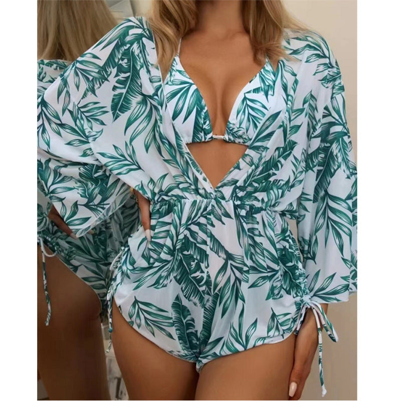 Berg-Feldt Maillot de bain femme : Ensemble portefeuille au design graphique