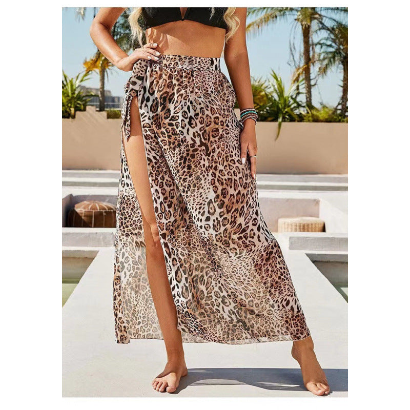 Women's Sheer Animal Print Maxi Cover-Up by berg-feldt
