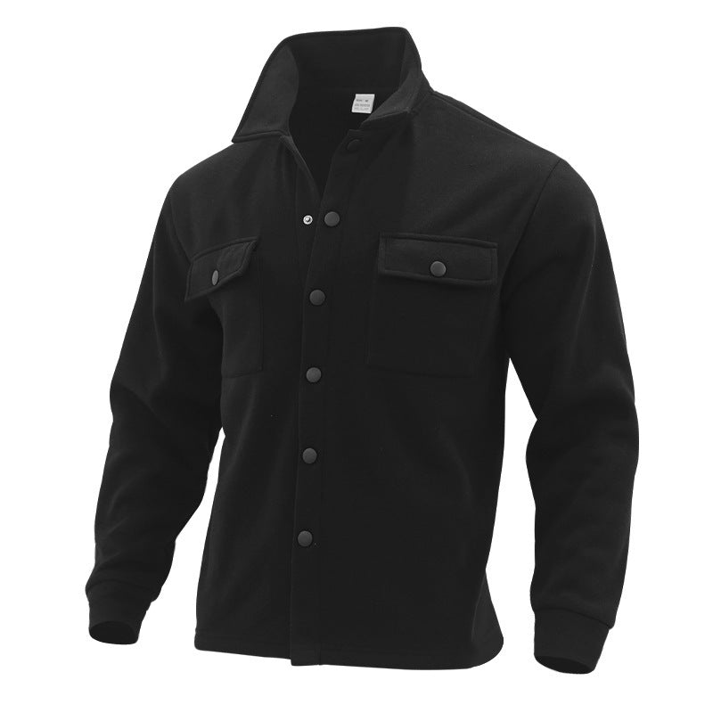 Herren lässige Hemdjacke mit praktischen Taschen und modernem Stehkragen Berg-Feldt