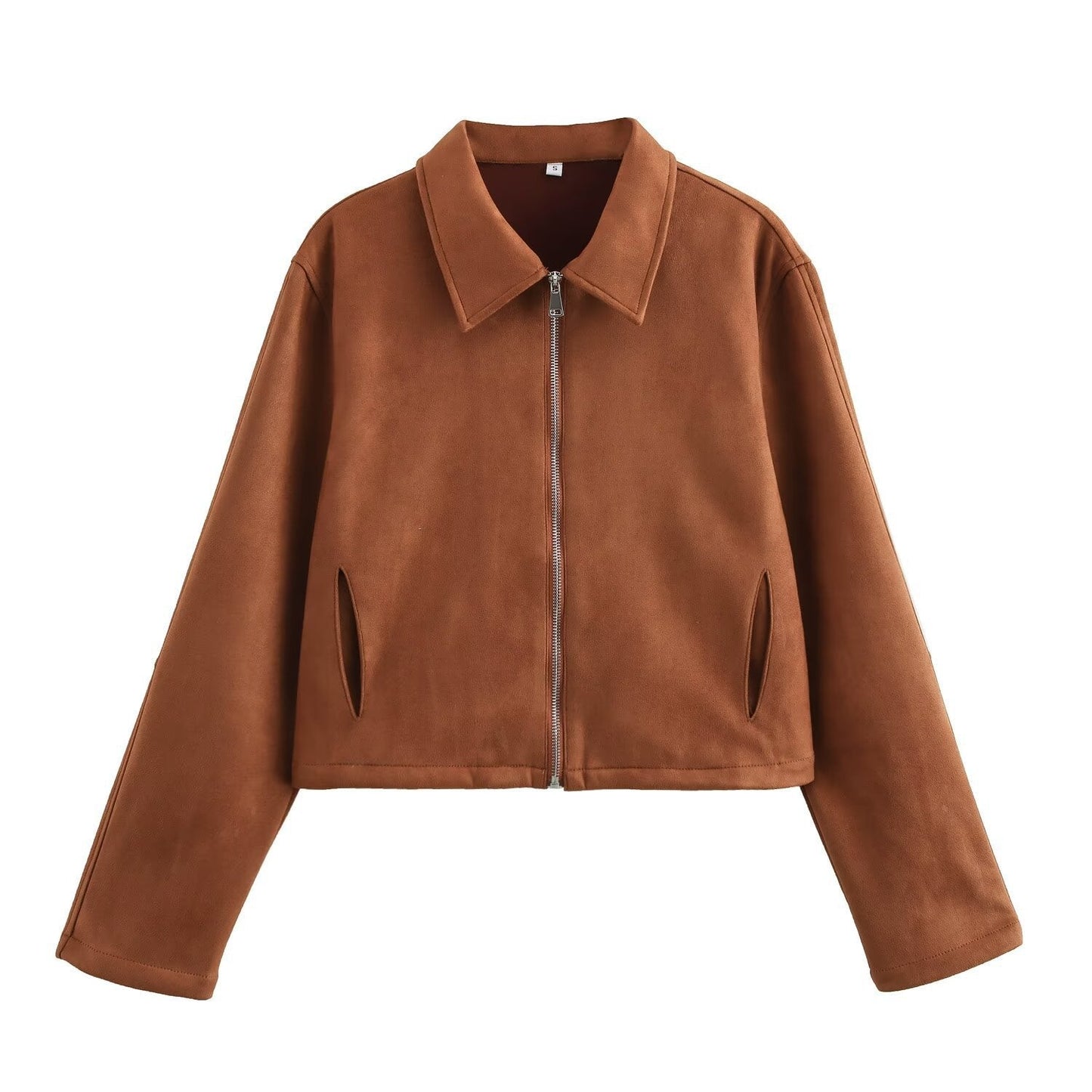 Women's Cropped Faux Suede Jacket by berg-feldt