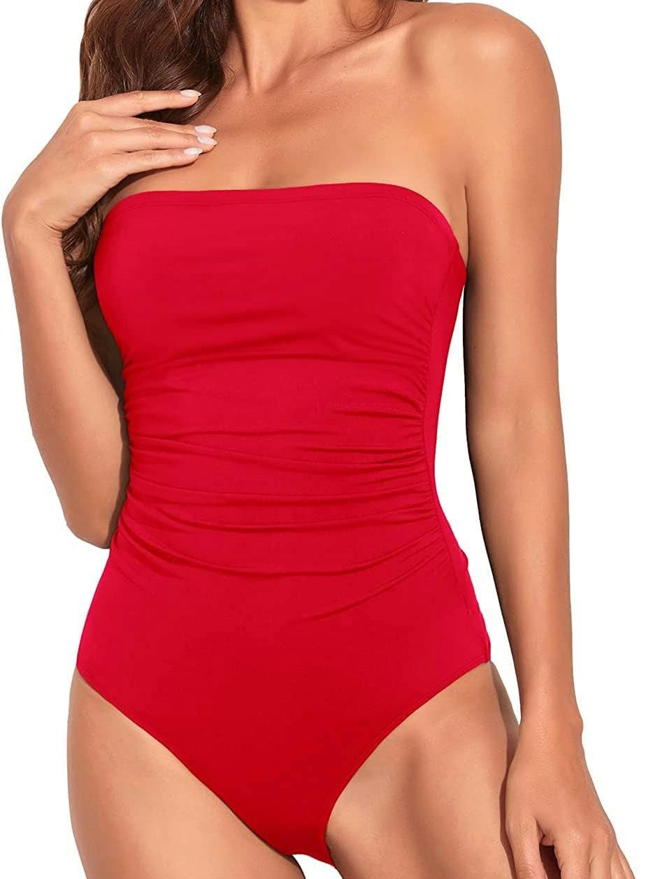 Maillot de bain froncé une pièce dos nu pour femme coloré berg-feldt