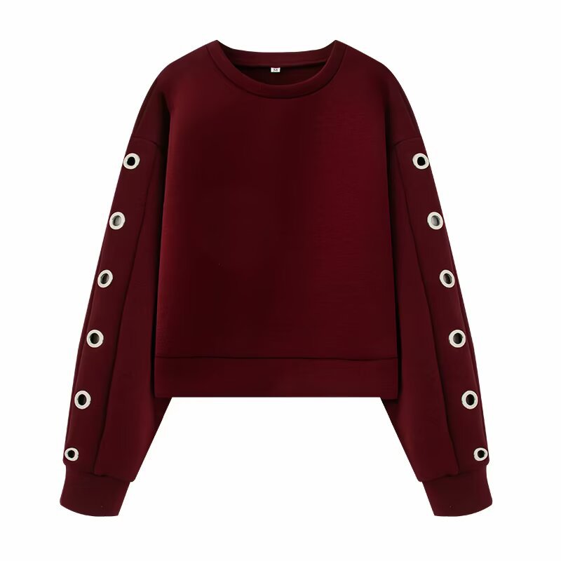 Sweat-shirt court femme Berg-feldt avec œillets