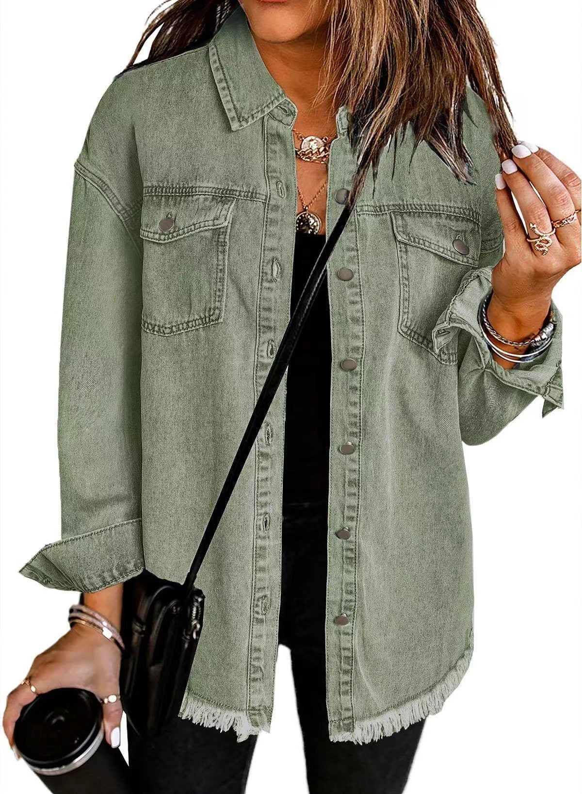 Women's Distressed Denim Western Jacket berg-feldt