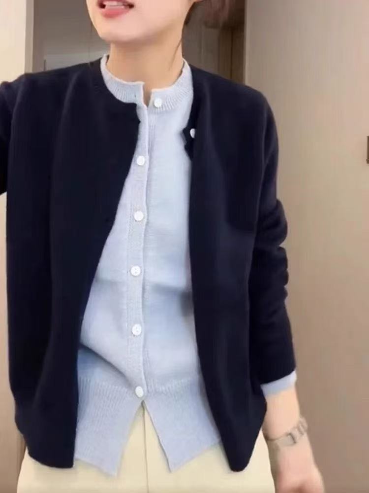 Gilet en maille pour femme avec col rond et bouton Berg-Feldt