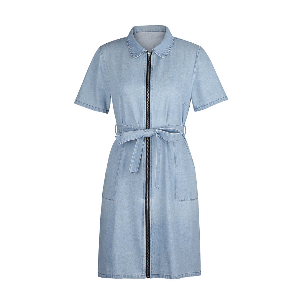 Robe-chemise en jean Berg-Feldt pour femme avec ceinture