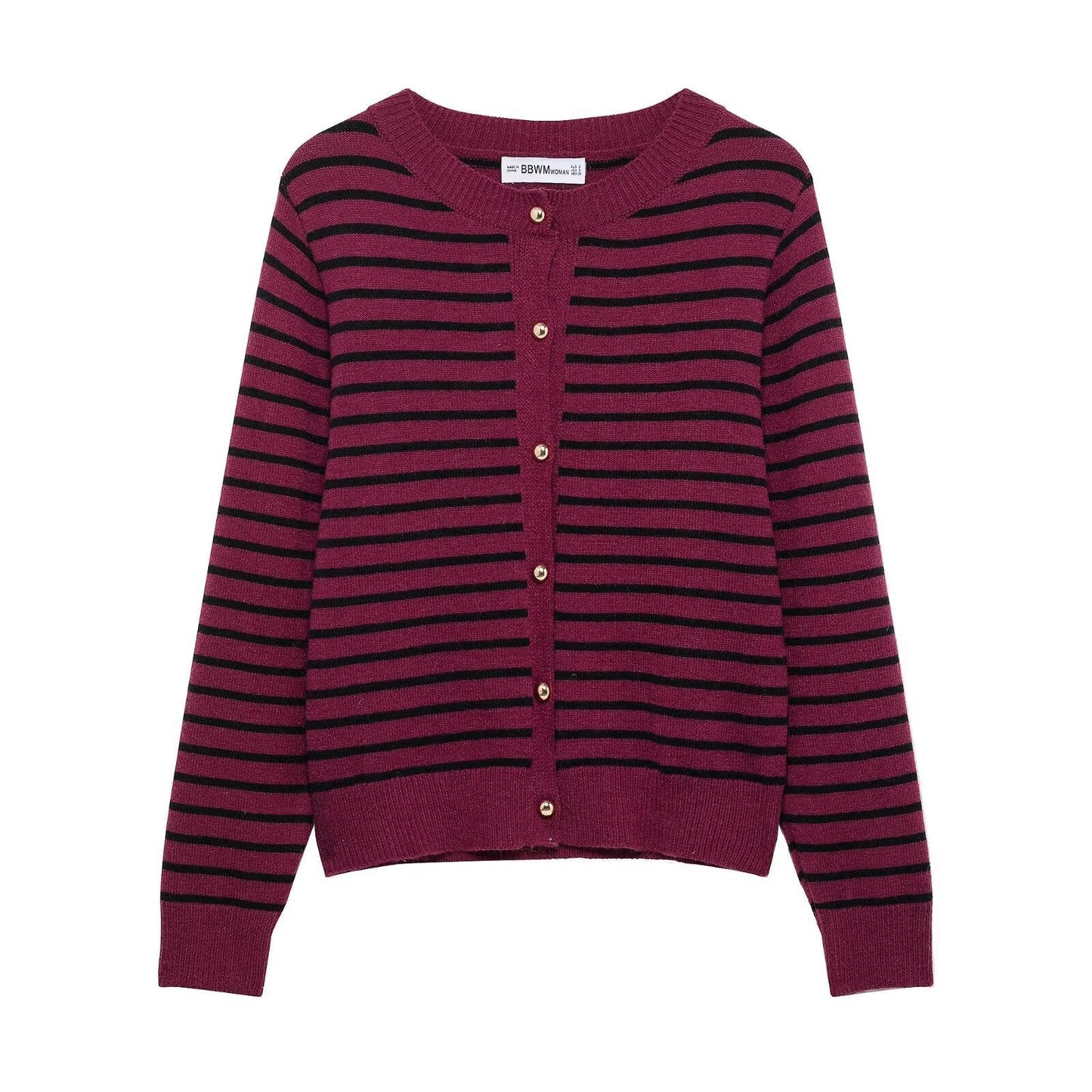 Women's Striped Button-Up Knit Cardigan berg-feldt
