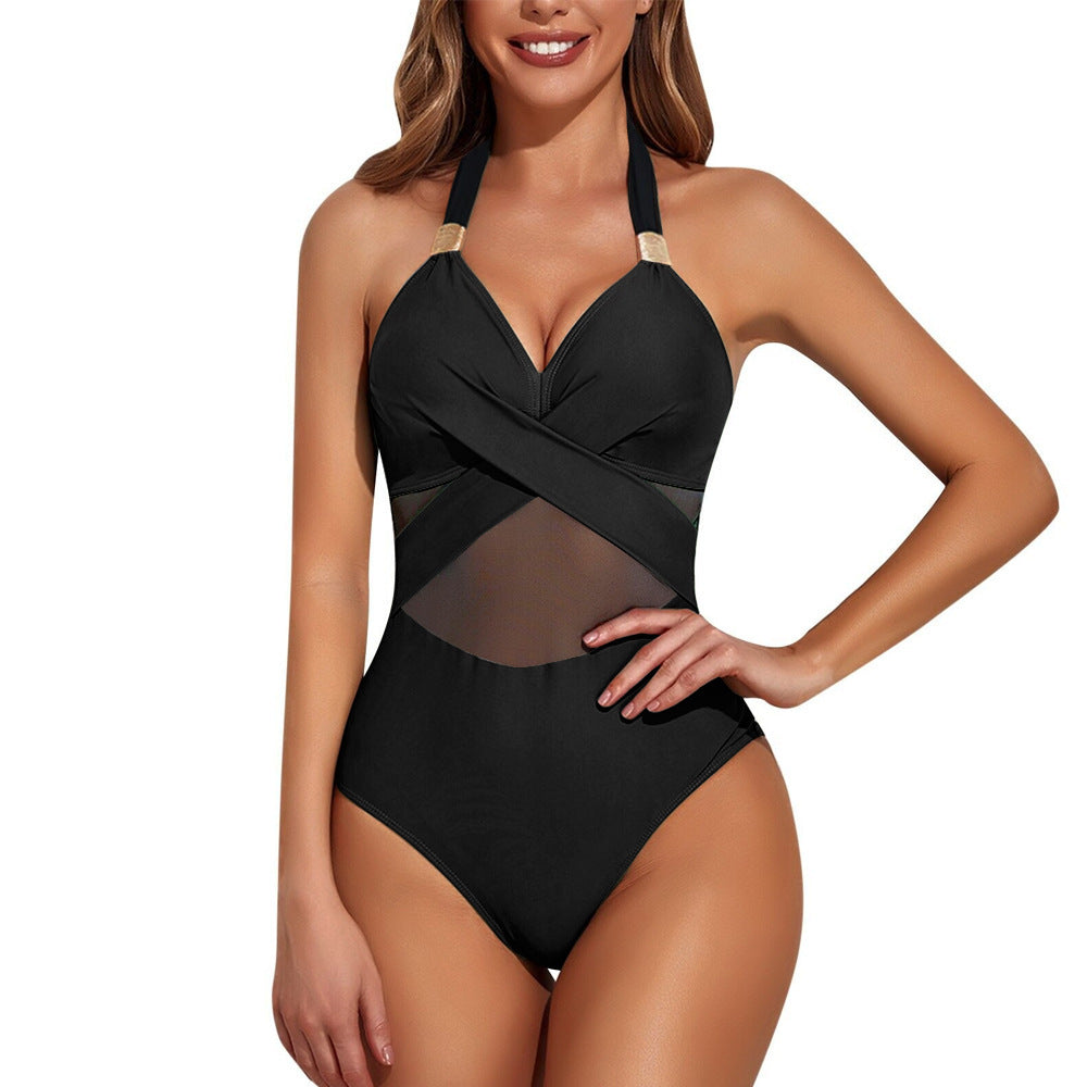 Badeanzug für Damen mit stylischen Mesh-Elementen von berg-feldt