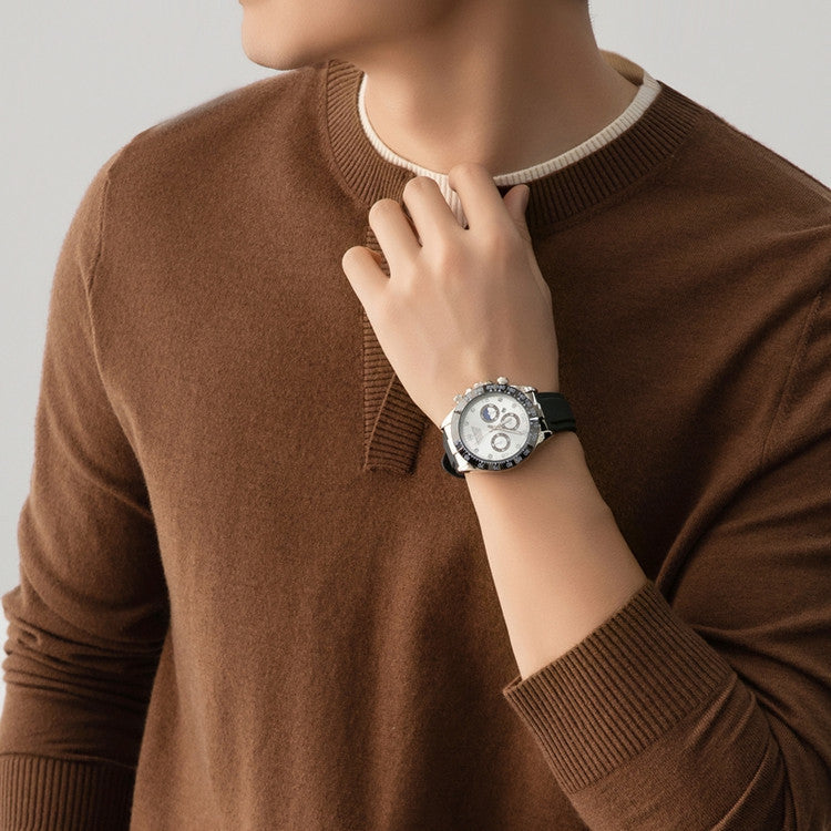 Bracelet de montre pour hommes au design sportif avec aiguille multifonction Berg-Feldt