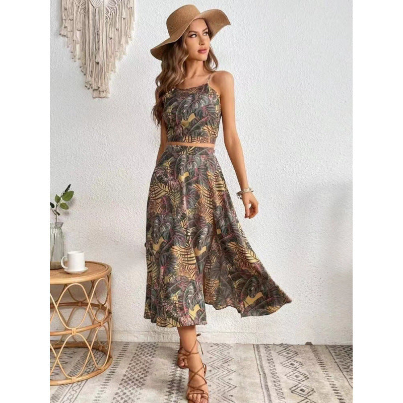 Ensemble deux pièces Berg-Feldt pour femme avec imprimé tropical