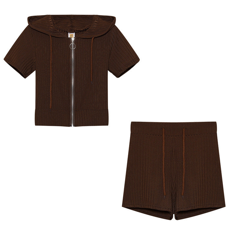 Women's hooded knit short set Berg-Feldt