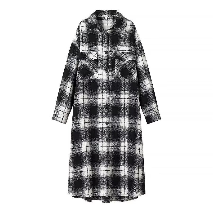 Women's Long-Sleeve Plaid Dress berg-feldt