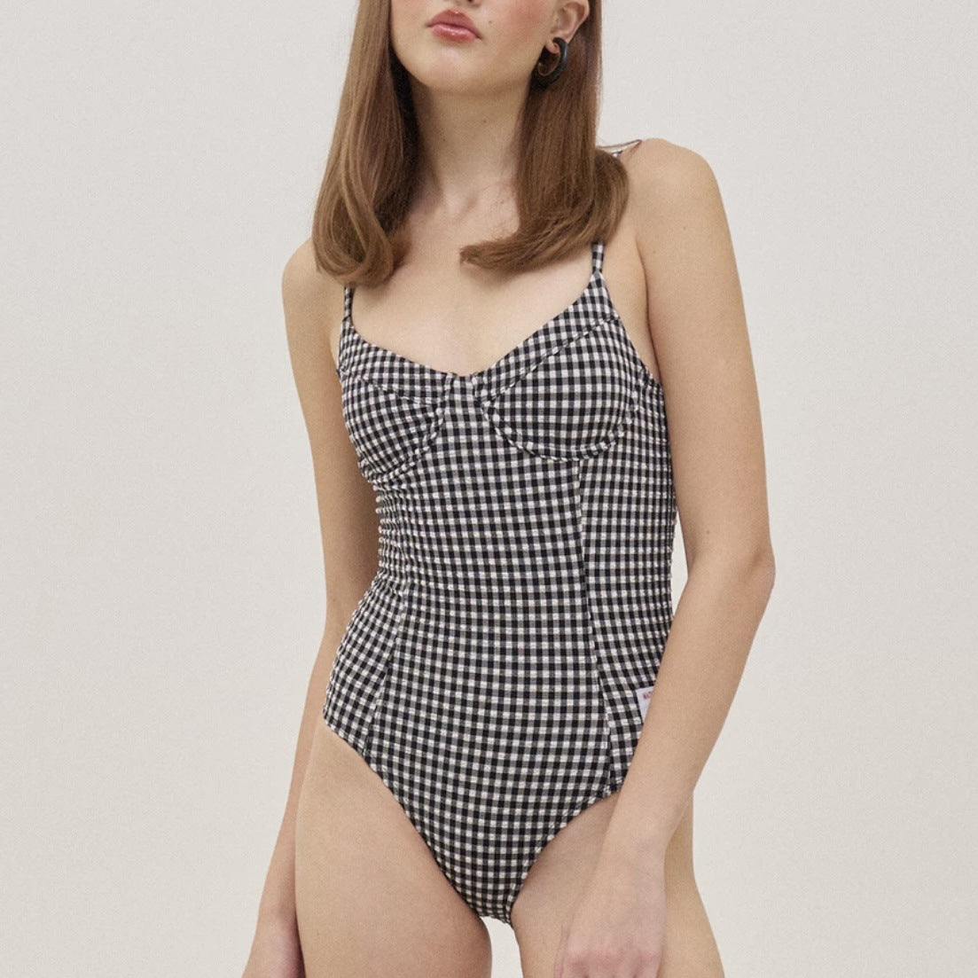 berg-feldt Maillot de bain femme taille haute Gingham