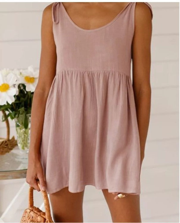 Robe d'été décontractée pour femme, mini-style avec bretelles réglables, de berg-feldt