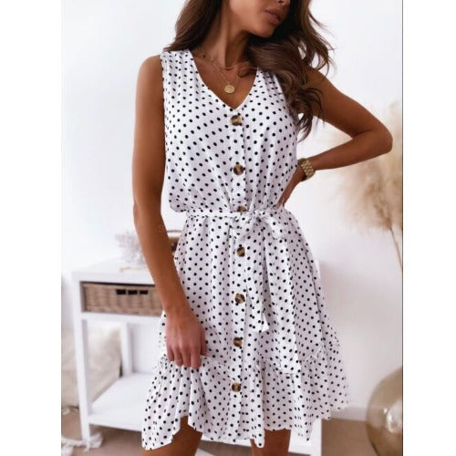 Women's Button-Down Tiered Summer Dress berg-feldt