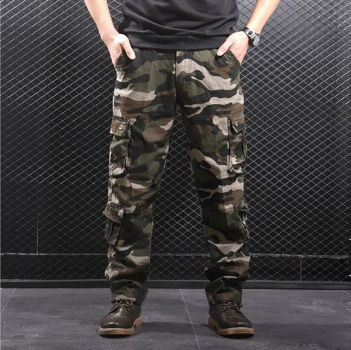 Herren Cargo-Hose mit multifunktionalen Taschen und modischem Camouflage-Design Berg-Feldt
