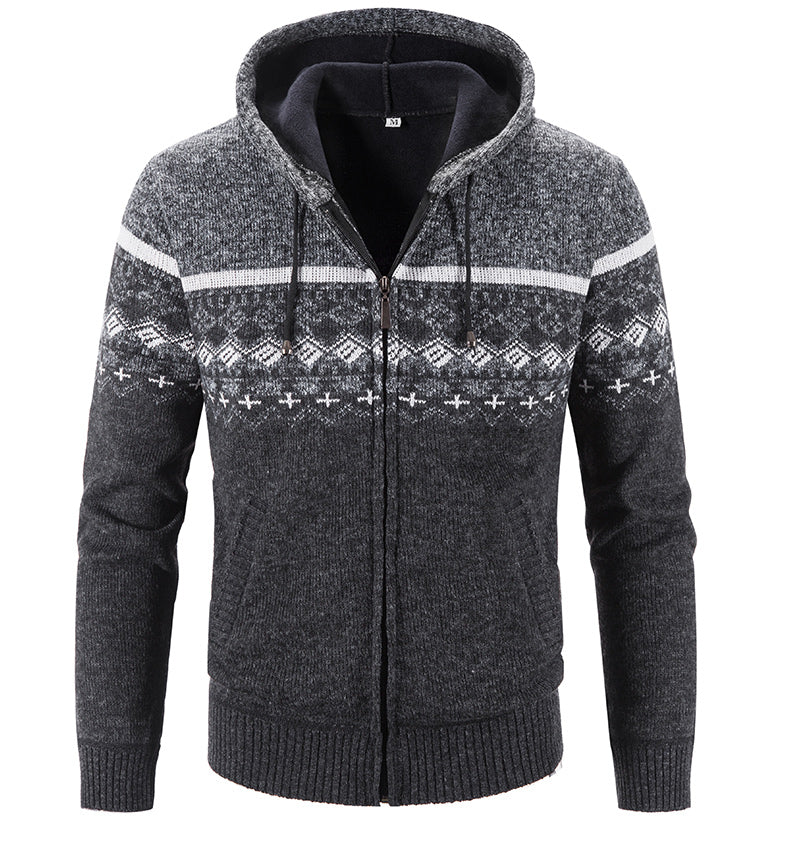 Berg-Feldt | Gemusterter Hoodie Baumwolle und Polyester Warm und Stilvoll