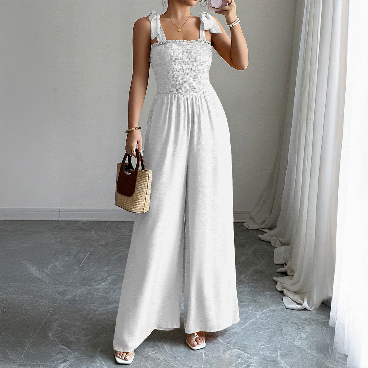 Jumpsuit für Damen mit Rüschen und elastischem Oberteil von berg-feldt