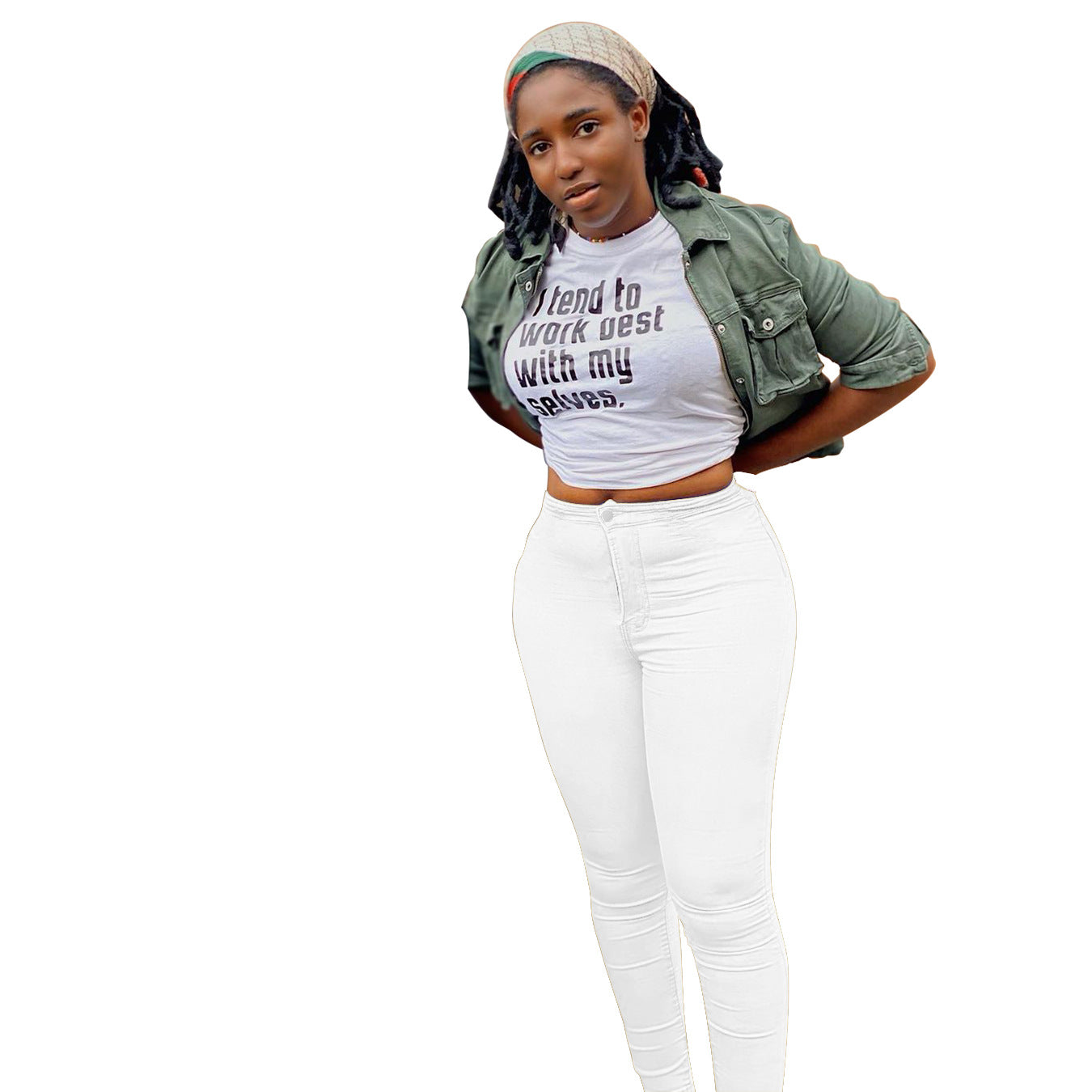 Jean skinny taille haute moulant pour femme de berg-feldt