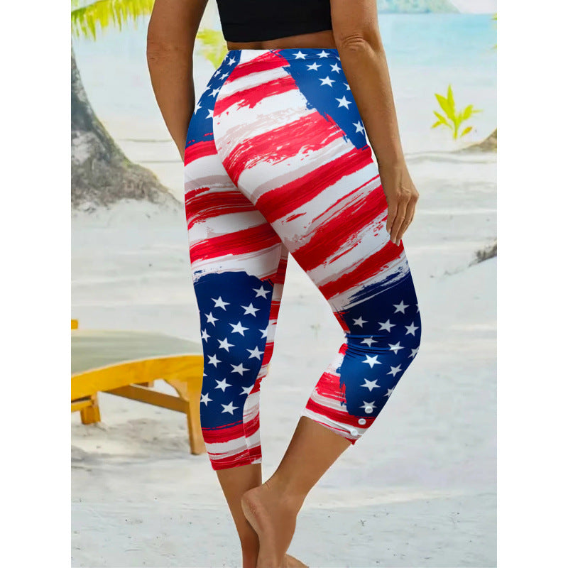 Women's Graphic Print Capri Pants berg-feldt