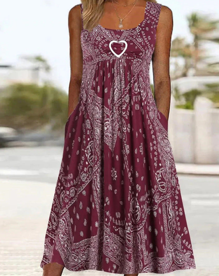 Maxi-robe Bohème Femme avec Détail Cœur Ludique par berg-feldt