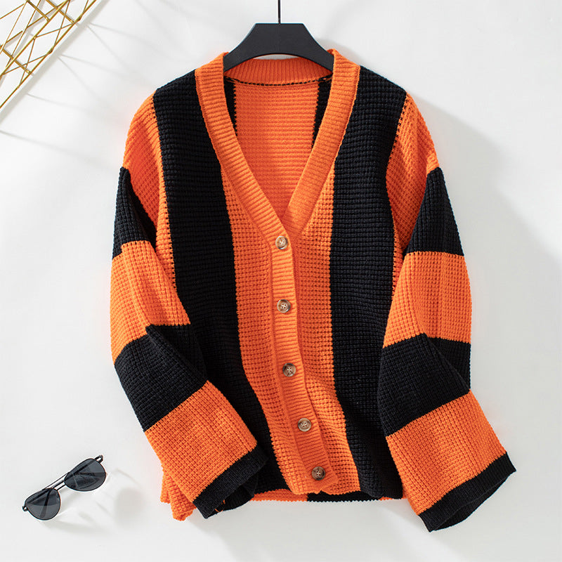 Berg-Feldt | Gestreifter Strick Strickjacke