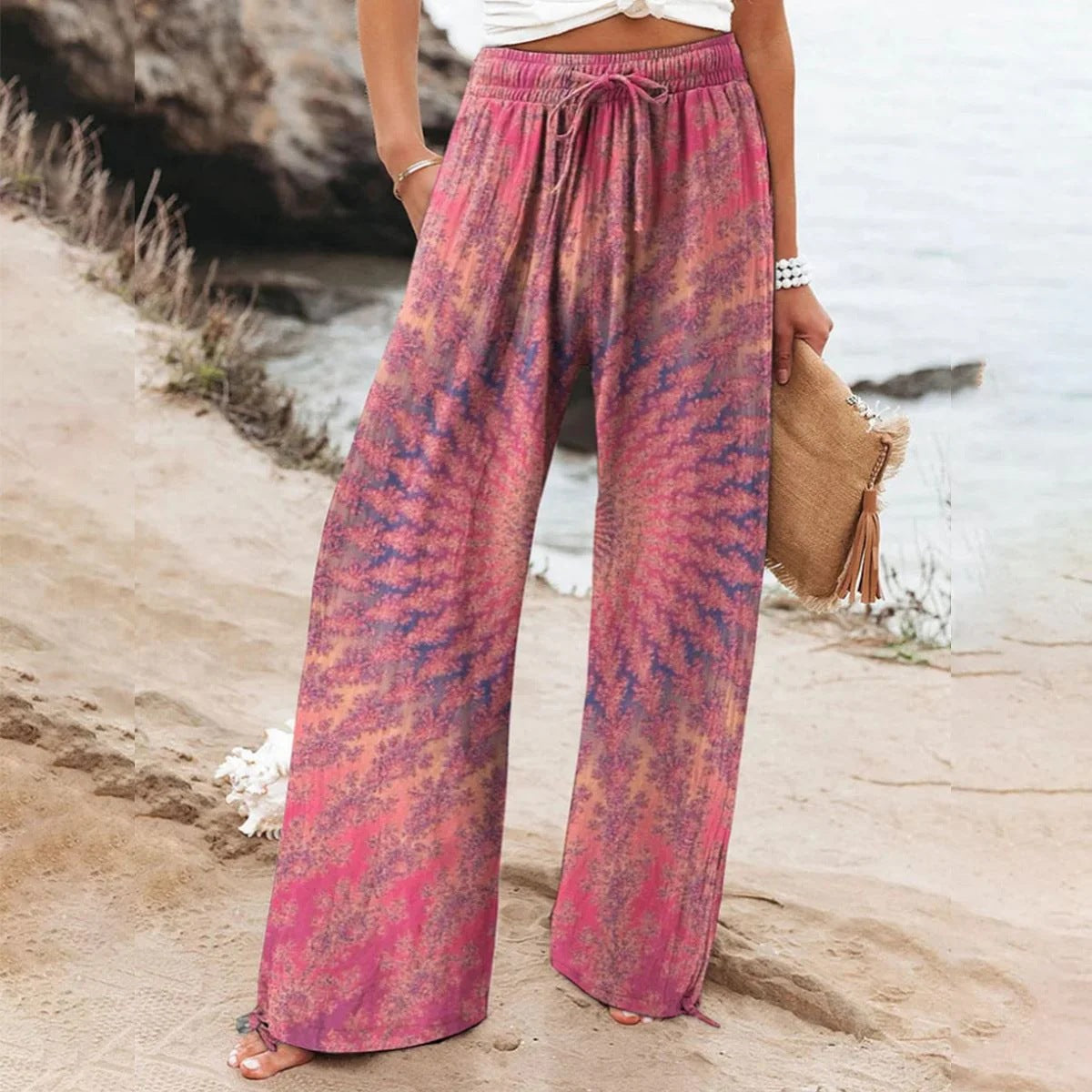 Women's Wide Leg Batik Pants berg-feldt