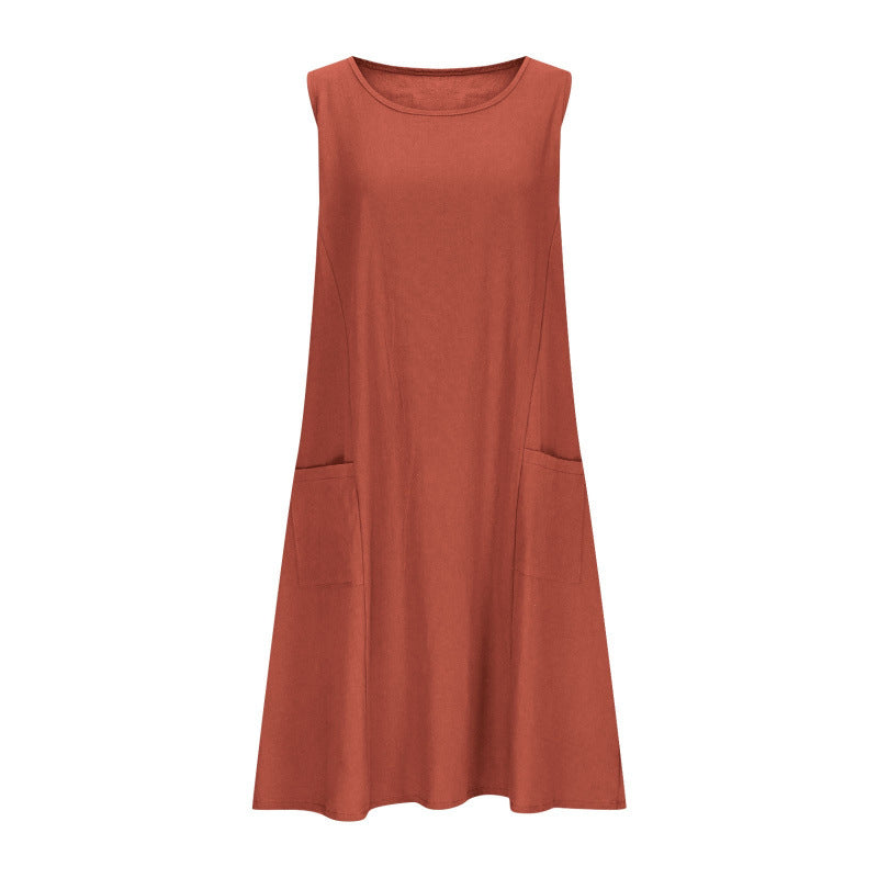 Ärmelloses Damen Freizeitkleid im A-Linie Schnitt mit Taschen von Berg-Feldt