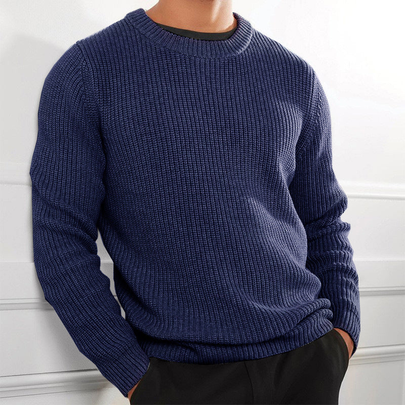 Pull en maille pour homme, design texturé et col rond Berg-Feldt
