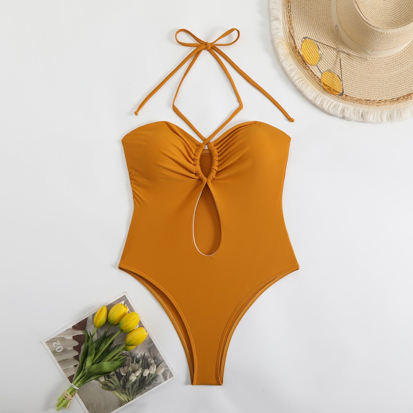 Women's Cut-Out Halter Neck One-Piece Swimsuit berg-feldt 1750839309