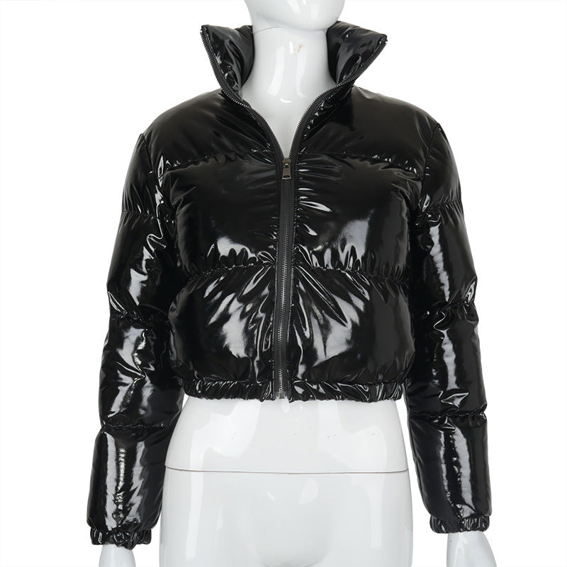 Women's Shiny Cropped Puffer Jacket berg-feldt