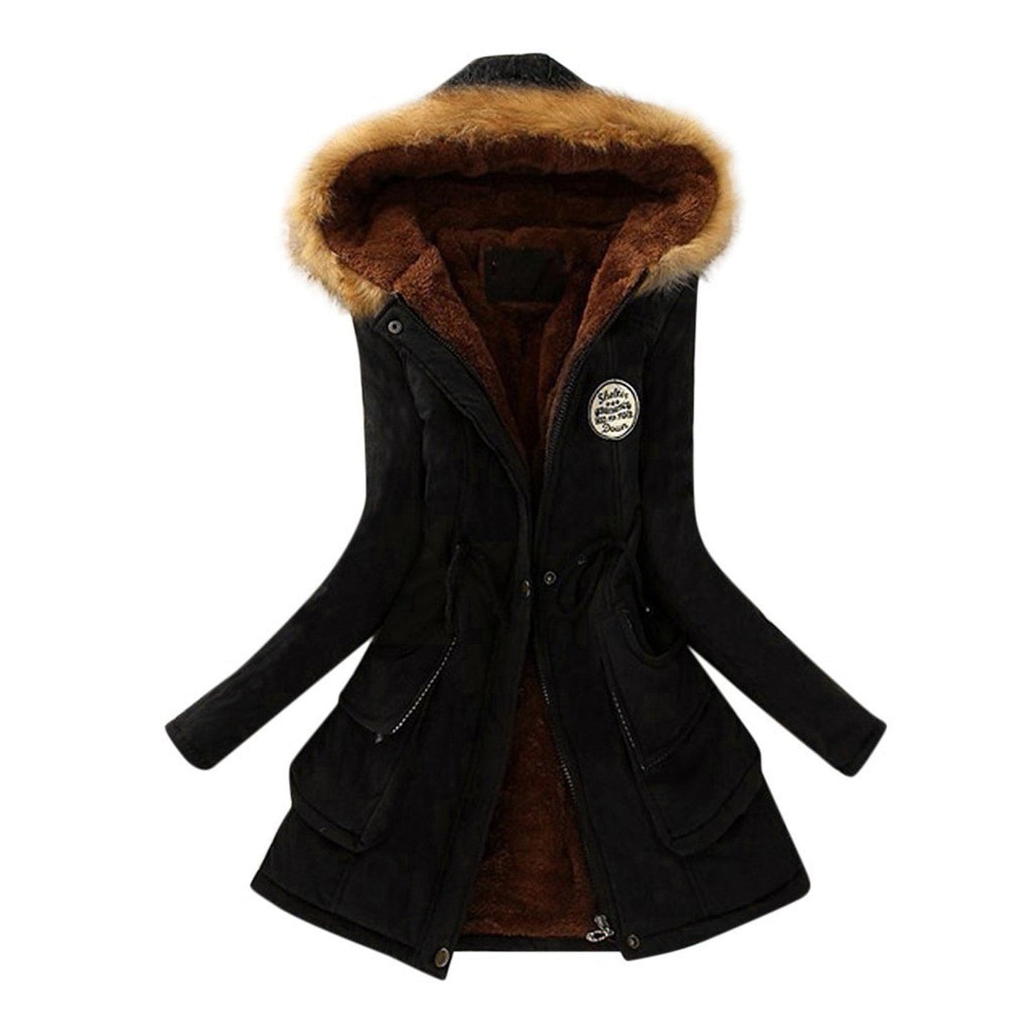 Berg-Feldt | Veste à capuche en fourrure avec cordon de serrage à la taille pour l'hiver