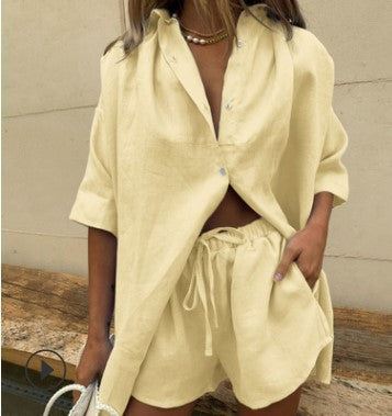 Ensemble de pyjama en lin décontracté pour femme à coupe confortable Berg-Feldt
