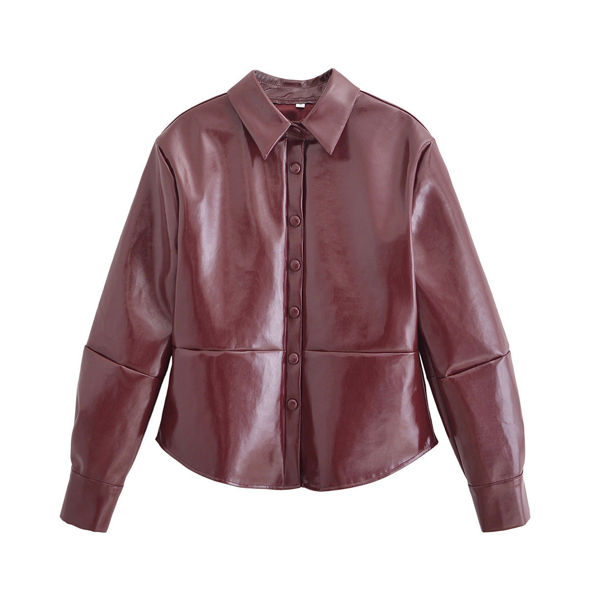 Women's High-Waisted A-Line Faux Leather Mini Skirt berg-feldt