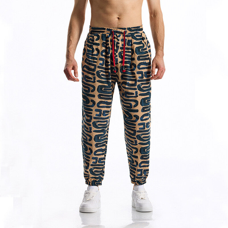 Herren Jogginghose mit modernem Patchwork-Design Berg-Feldt