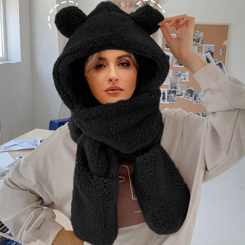 Bonnet douillet femme avec écharpe Berg-Feldt