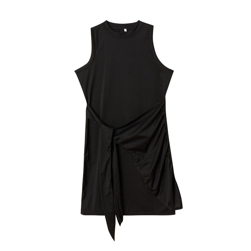 Wickelkleid für Damen, ärmellos, mit seitlichen Bindedetails von berg-feldt