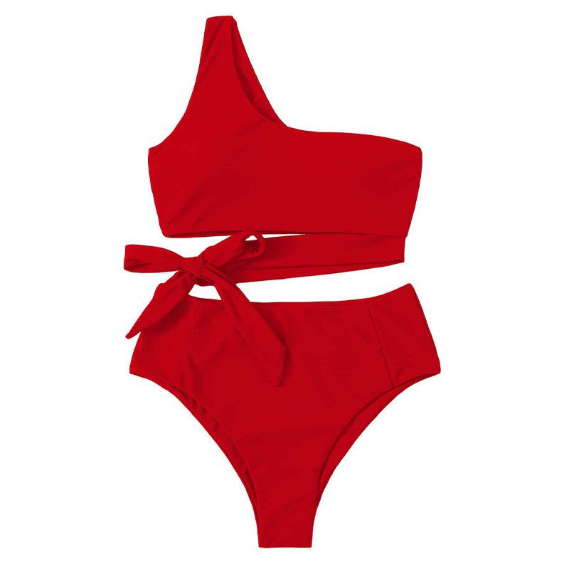 Asymmetrischer Damen-Bikini mit hochgeschnittenen Höschen von berg-feldt