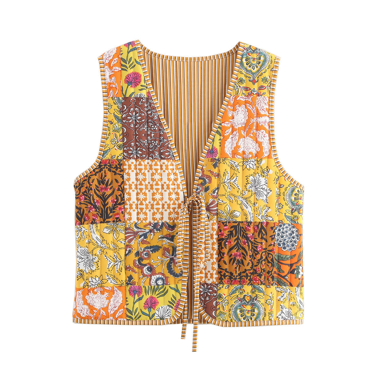 Women's Quilted Flower Patchwork Vest berg-feldt