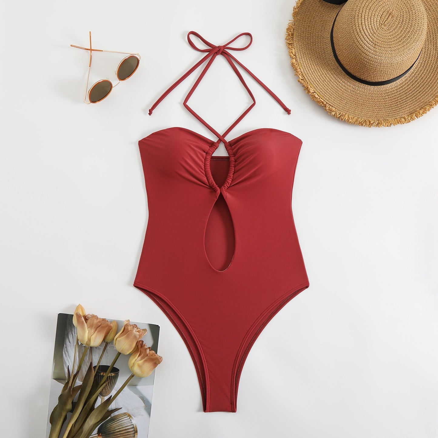 Women's Cut-Out Halter Neck One-Piece Swimsuit berg-feldt 1750839309