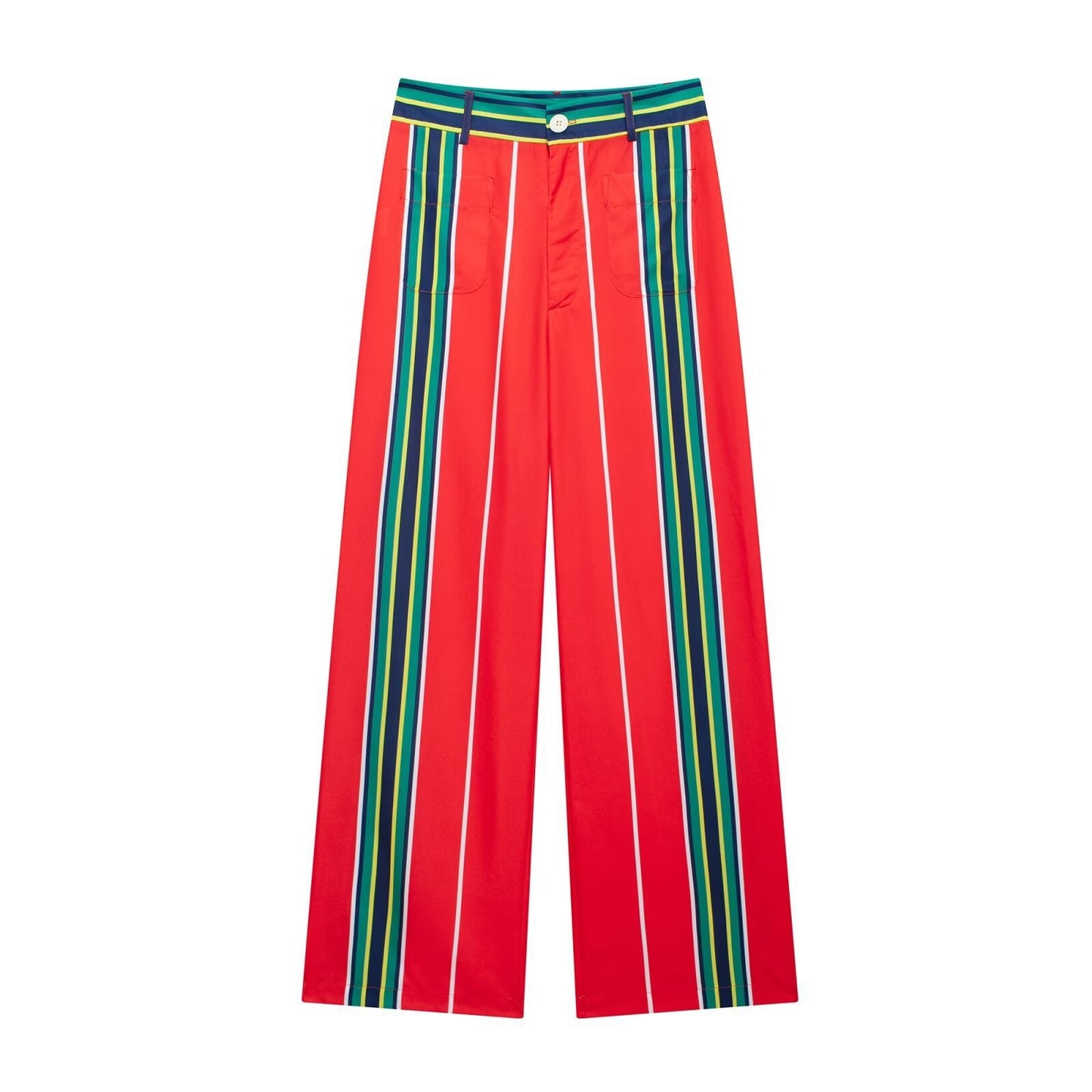 Weite Damenhose im bunten gestreiften Design von berg-feldt