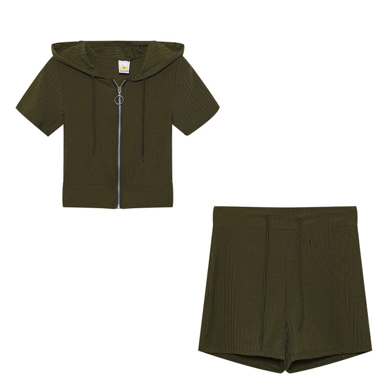 Women's hooded knit short set Berg-Feldt