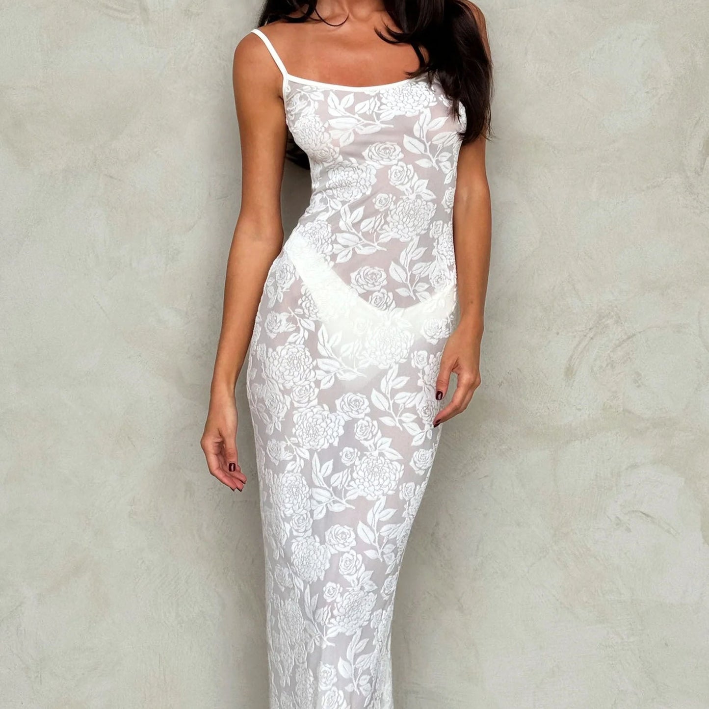 Berg-feldt Robe fourreau en velours à motif floral pour femme