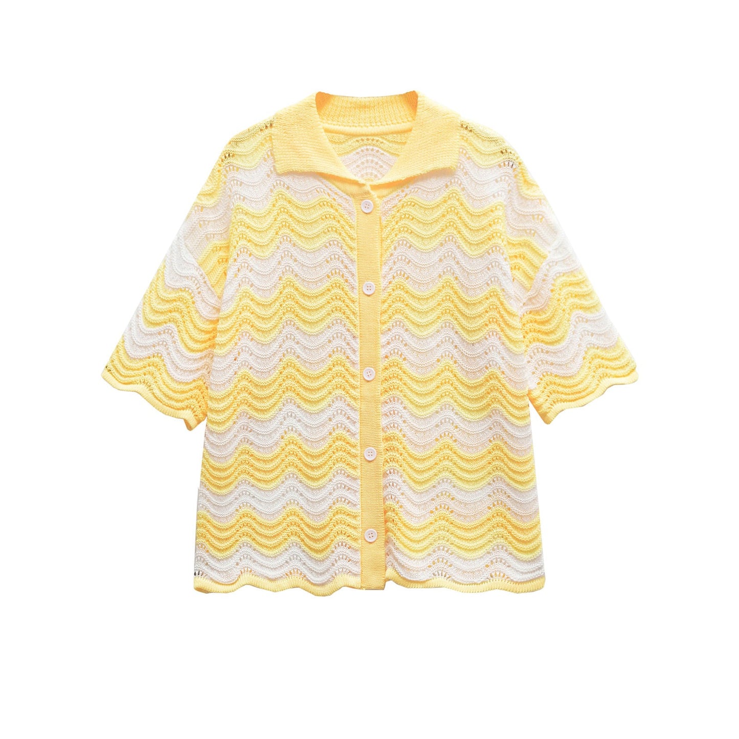 Women's Wave Pattern Knit Cardigan berg-feldt