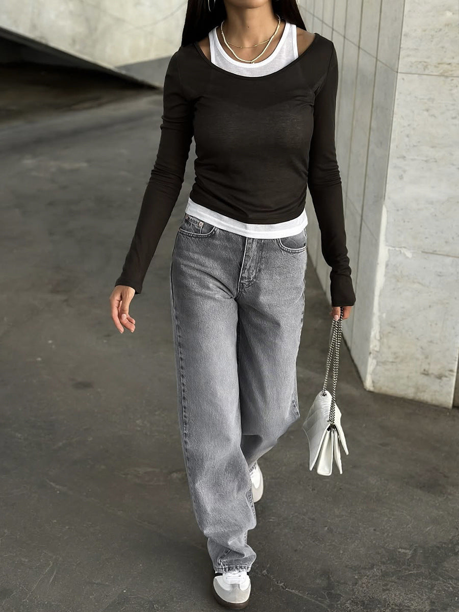 Women's Long-Sleeve Layered Top berg-feldt