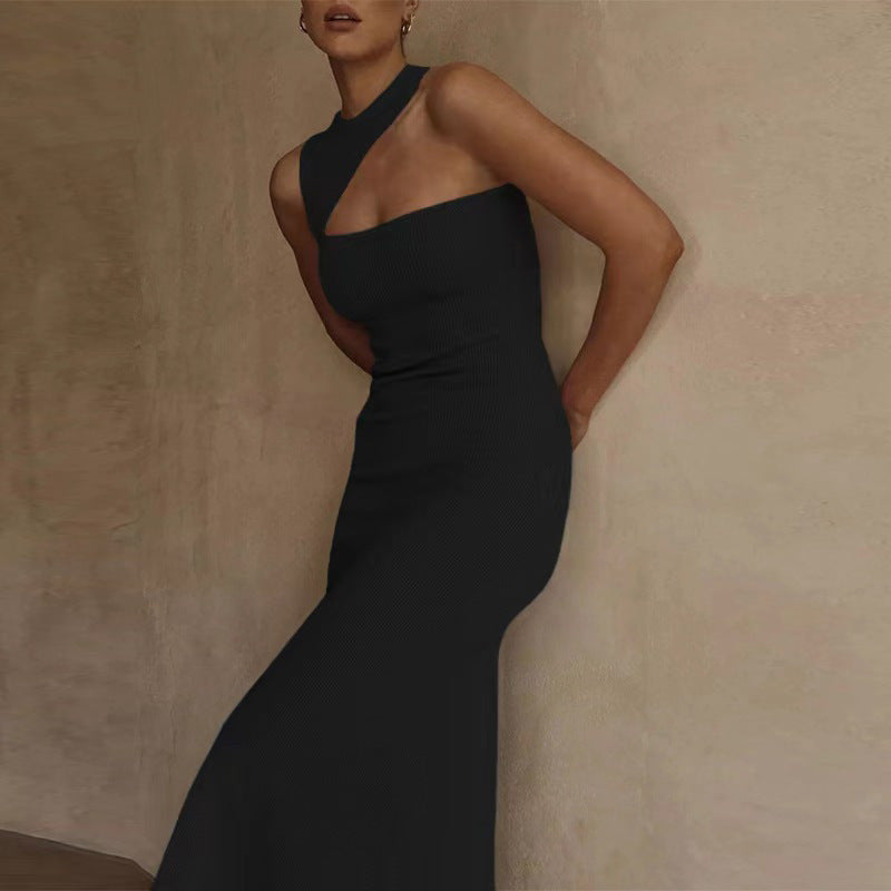 Asymmetrisches Maxikleid mit Rippstrick von berg-feldt für Damen