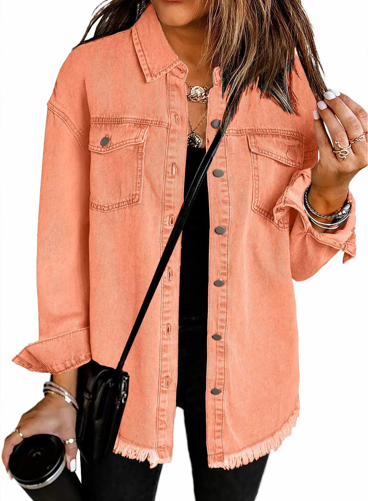 Women's Distressed Denim Western Jacket berg-feldt