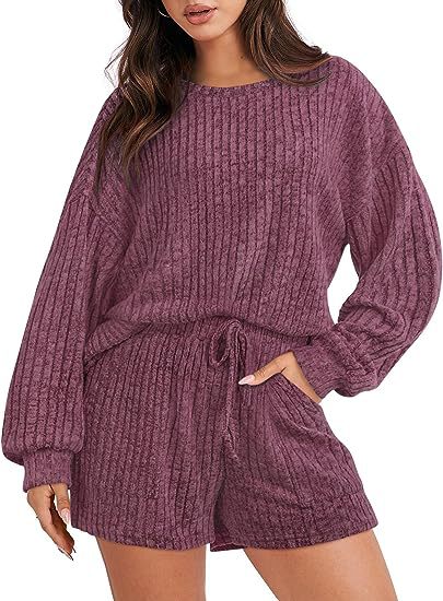 Ensemble lounge confortable en polaire pour femme avec manches larges et taille élastique Berg-Feldt