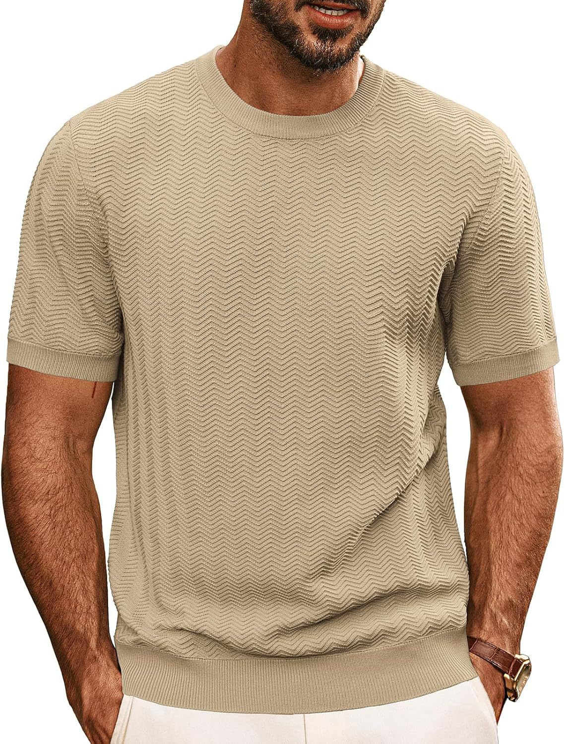 T-shirt ras du cou texturé homme Berg-Feldt